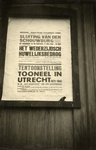 97457 Afbeelding van het affiche dat de laatste voorstelling, Het Wederzijds Huwelijksbedrog, in de Stadsschouwburg ...
